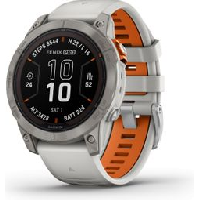 Photo Montre de sport garmin fenix 7 pro sapphire solar titane gris orange