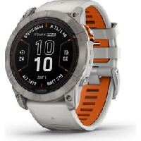 Photo Montre de sport garmin fenix 7x pro sapphire solar titane gris orange