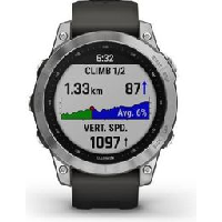 Photo Montre gps connectee garmin fenix 7 argent avec bracelet gris