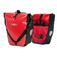 Photo Ortlieb paire de sacoches porte bagage arriere back roller classic rouge noir