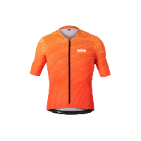 Photo Ozio maillot cycliste manches courtes abstract orange coupe ajustee