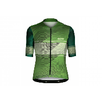 Photo Ozio maillot cycliste manches courtes leader vert homme coupe ajustee