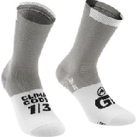 Photo Paire de chaussettes assos gt c2 gris blanc