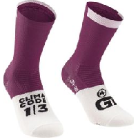 Photo Paire de chaussettes assos gt c2 violet blanc