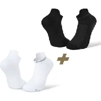 Photo Paire de chaussettes bv sport light 3d ultra courte x2 noir blanc