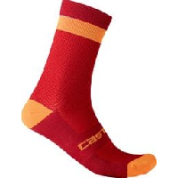 Photo Paire de chaussettes castelli alpha 18 rouge orange