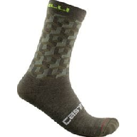 Photo Paire de chaussettes castelli cubi 18 vert kaki