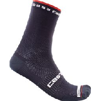 Photo Paire de chaussettes castelli rosso corsa pro 15 bleu fonce