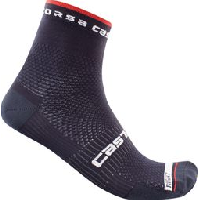 Photo Paire de chaussettes castelli rosso corsa pro 9 bleu fonce