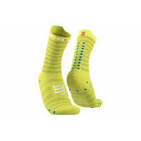 Photo Paire de chaussettes compressport pro racing socks v4 0 ultralight run high jaune