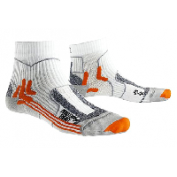 Photo Paire de chaussettes de running x socks marathon energy blanc orange