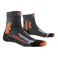 Photo Paire de chaussettes x socks trek outdoor low cut gris orange
