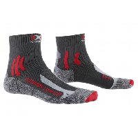 Photo Paire de chaussettes x socks trek outdoor low cut gris rouge