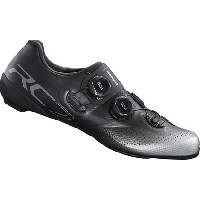 Photo Paire de chaussures route shimano rc702 noir argent