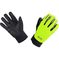 Photo Paire de gants gore wear c5 gore tex jaune fluo noir