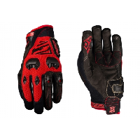 Photo Paire de gants longs five dh rouge noir