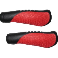 Photo Paire de grips ergonomiques sram comfort 133 mm noir rouge