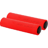 Photo Paire de grips massi silicone mat rouge