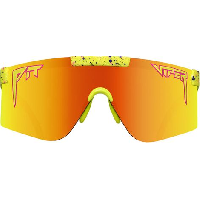 Photo Paire de lunettes pit viper the 1993 polarized 2000s jaune orange polarise