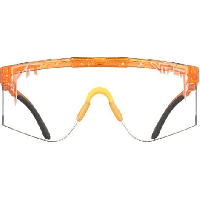 Photo Paire de lunettes pit viper the night caulker 2000s orange transparent