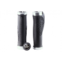 Photo Paire de poignees ergonomiques sb3 ergonomic noir argent polish