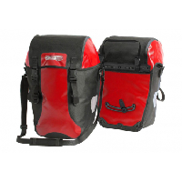 Photo Paire de sacoches de porte bagage ortlieb bike packer classic 40l rouge noir