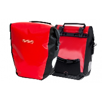 Photo Paire de sacoches de porte bagage ortlieb sport roller city 25 l rouge noir