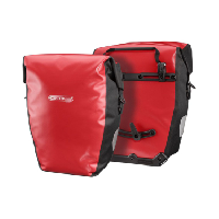 Photo Paire de sacoches de porte bagages ortlieb back roller city 40l 2x20l rouge noir