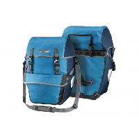 Photo Paire de sacoches de porte bagages ortlieb bike packer plus 42l bleu dusk denim