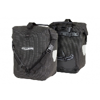 Photo Paire de sacoches de porte bagages ortlieb sport roller high visibility 25l noir reflechissant