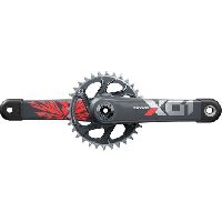 Photo Pedalier sram x01 eagle 12v dub boost plateau direct mount 32 dents oxy red