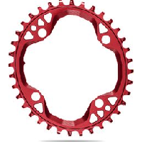 Photo Plateau narrow wide absoluteblack mono 104 bcd oval premium chainring rouge