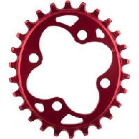 Photo Plateau narrow wide absoluteblack mono 64 bcd oval premium chainring rouge