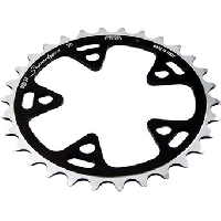 Photo Plateau route diam 74 inter 32dts noir comp shimano campa miche 8 9 10v 5 branches