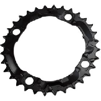 Photo Plateau vtt triple diam 104 interm 32dts noir 4 branches shimano origine acera m361 7 8v