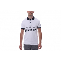Photo Polo blanc homme hungaria sport style legend