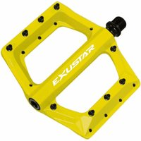 Photo Pédale e-pb571 vtt 117x116mm en aluminium jaune - connexion flat