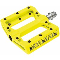 Photo Pédale e-pb71 vtt 105x108mm en thermoplastique jaune - connexion flat