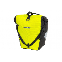 Photo Sacoche de porte bagages ortlieb back roller high visibility 20l jaune fluo noir reflechissant