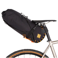 Photo Sacoche de selle bikepacking Restrap Saddle Bag 14 litres orange noir orange