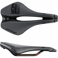 Photo Selle dimension pas revêtement microfibre ed. rail tirox rembourrage mousse légère 245x143mm couleur anthracite/noir