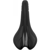 Photo Selle velo competition ligne senso modèle 1376. couleur noire avec inserts noir brillant.