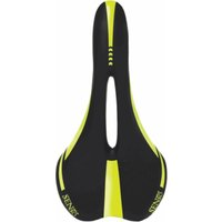 Photo Selle velo senso 3274 avec trou modèle sport 3274 couleur noir / jaune fluo