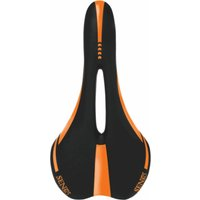 Photo Selle velo senso 3274 avec trou modèle sport 3274 couleur noir / orange fluo