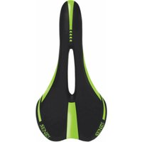 Photo Selle velo senso 3274 avec trou modèle sport 3274 couleur noir / vert fluo