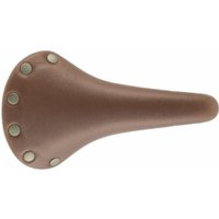 Photo Selle velo vintage à boutons couleur marron