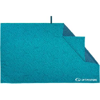 Photo Serviette microfibre lifeventure softfibre printed recycled turquoise geometric teal