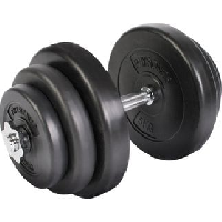 Photo Set halteres courts 20 kg avec disques musculation fitness biceps