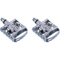 Photo Shimano paire de pedales auto plates pd m324 argent