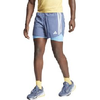 Photo Short 2 en 1 adidas performance own the run bleu